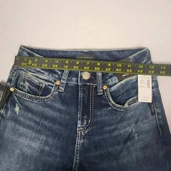 Silver Jean Co. Womens Suki Curvy Fit Mid Rise Bootcut 26x31 Indigo Distress NWT - Picture 12 of 16